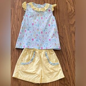 Lottie and James, Sleeveless shirt and short set, size 7